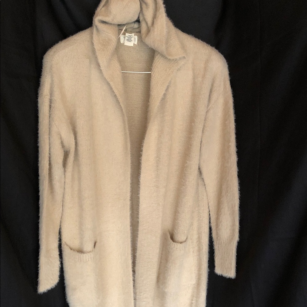Cozy Cream Open-Front Women's Cardigan